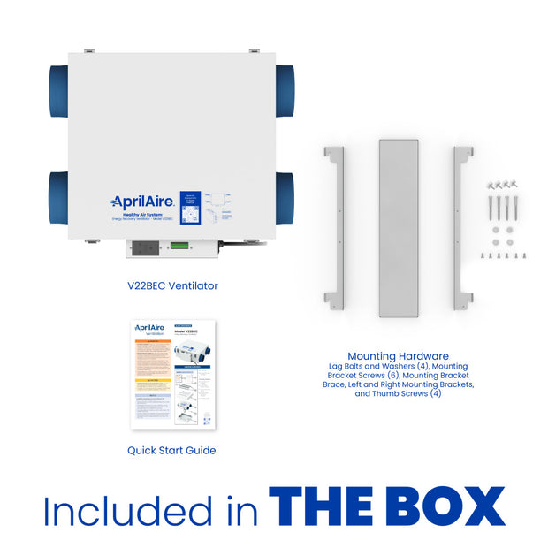 AprilAire V22Bec Ventilator Box Contents Web Ready Photo