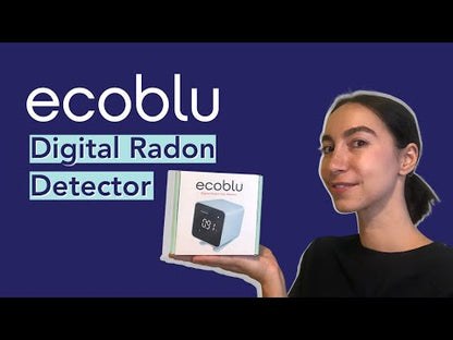 Ecosense EcoBlu Digital Radon Gas Monitor for Short- and Long-Term Readings