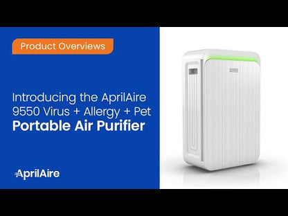 AprilAire AP09550V Room Air Purifier With Virus + Allergy + Pet True HEPA 4-Stage Filtration